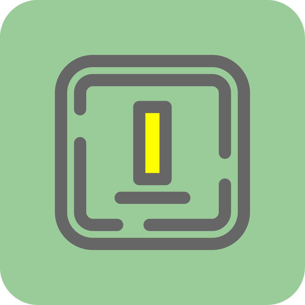 Bottom alignment Filled Yellow Icon vector