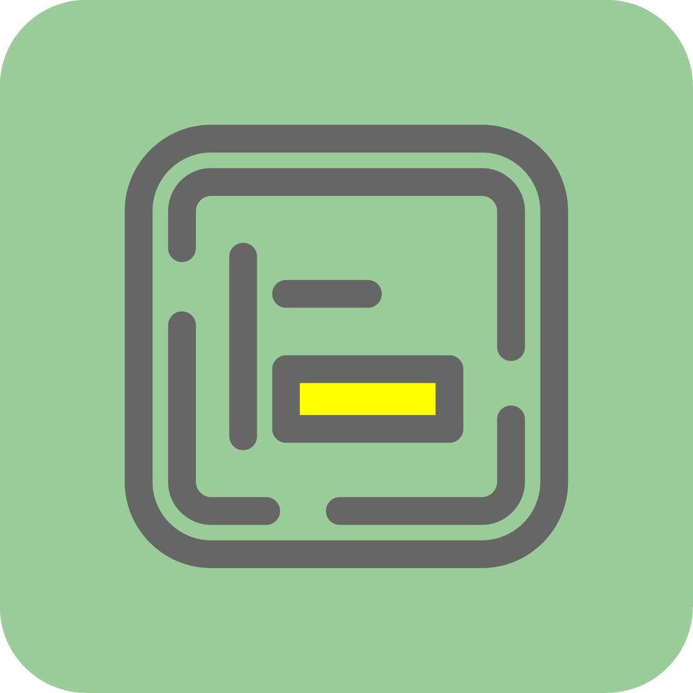 Left alignment Filled Yellow Icon vector