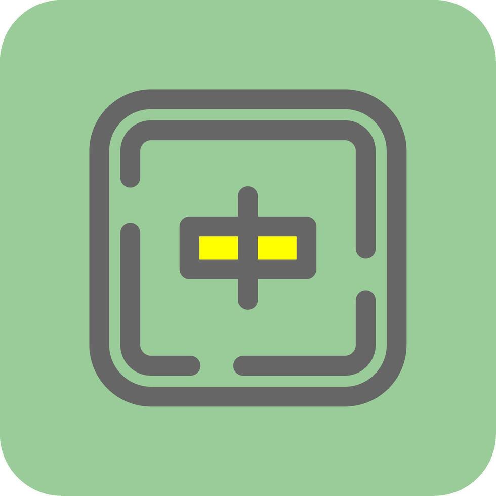 Align objects Filled Yellow Icon vector