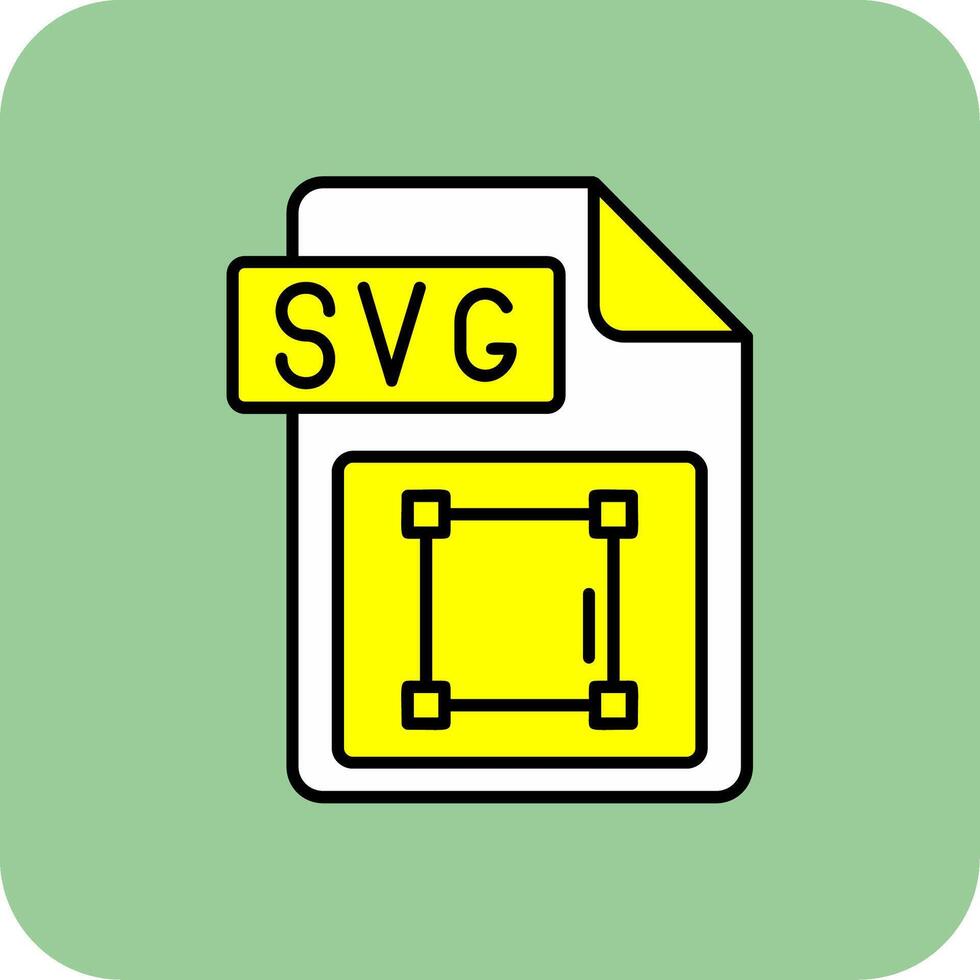 Svg file format Filled Yellow Icon vector