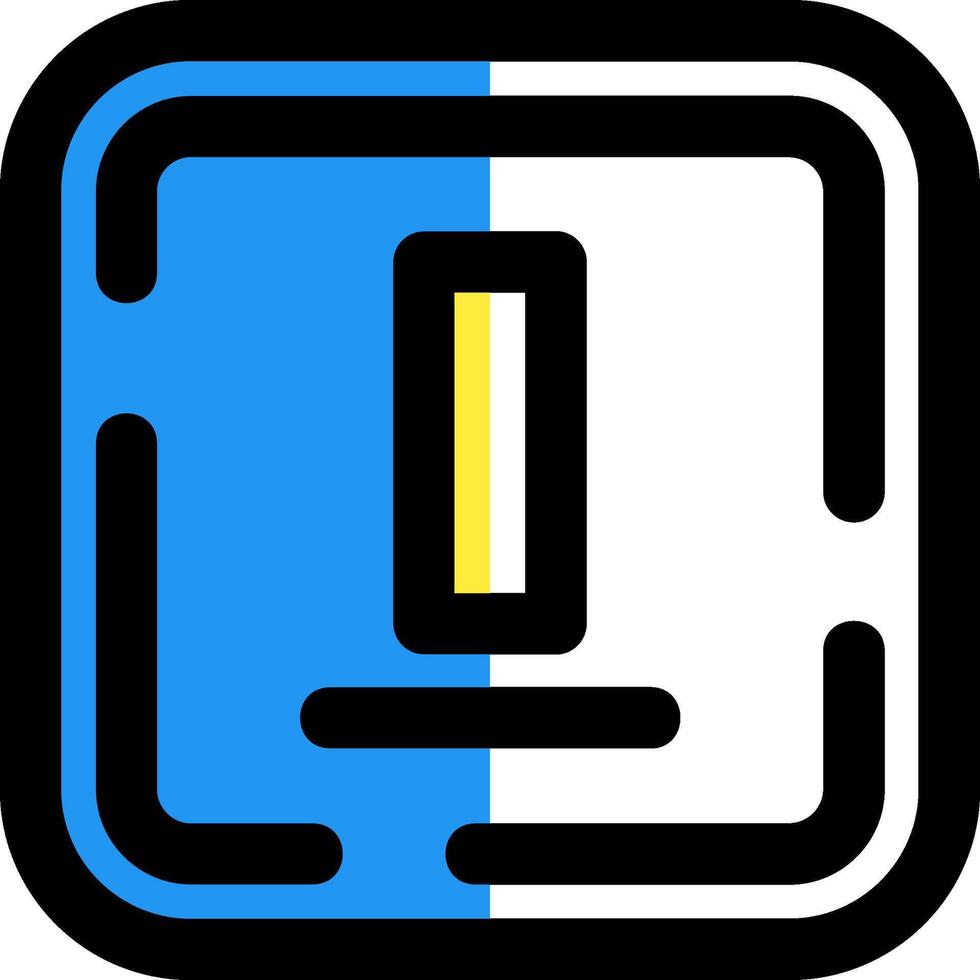 Bottom alignment Filled Half Cut Icon vector