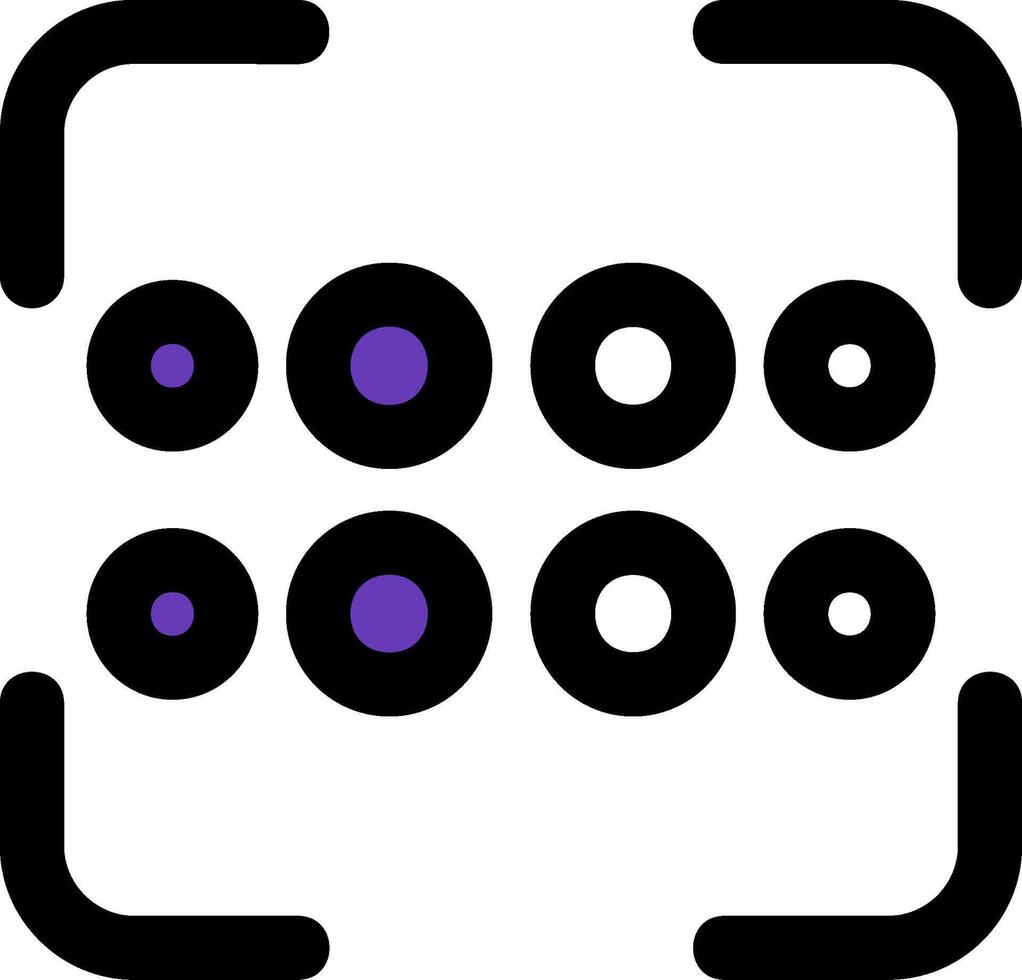 Reorder dots horizontal Filled Half Cut Icon vector