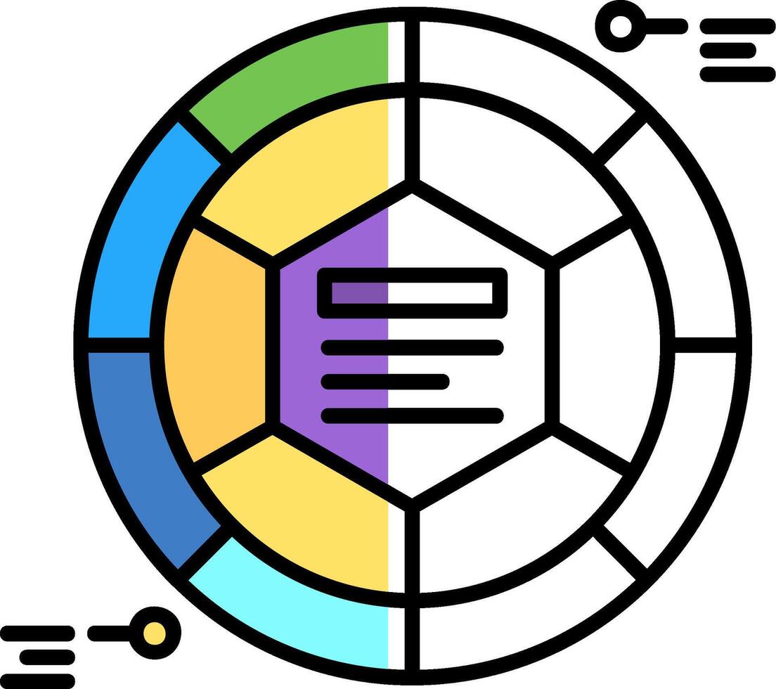 Infographic elements Filled Half Cut Icon vector