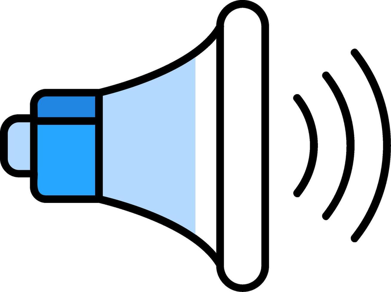 volume up Filled Half Cut Icon vector