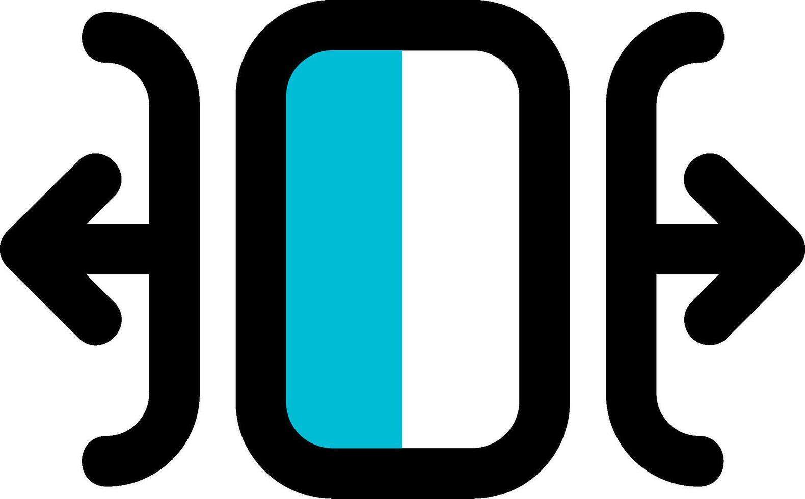 Carousel horizontal Filled Half Cut Icon vector