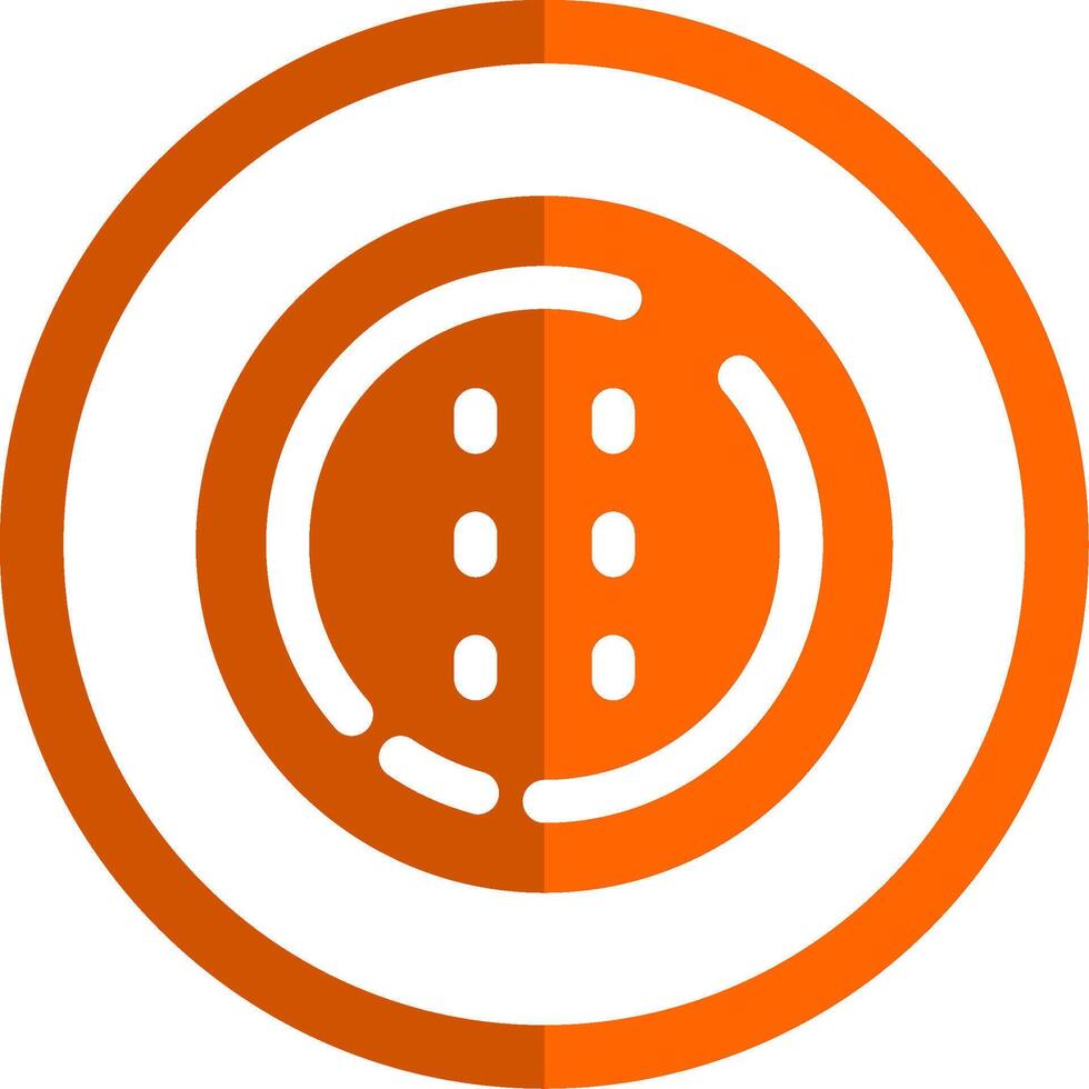 Dotted line Glyph Orange Circle Icon vector