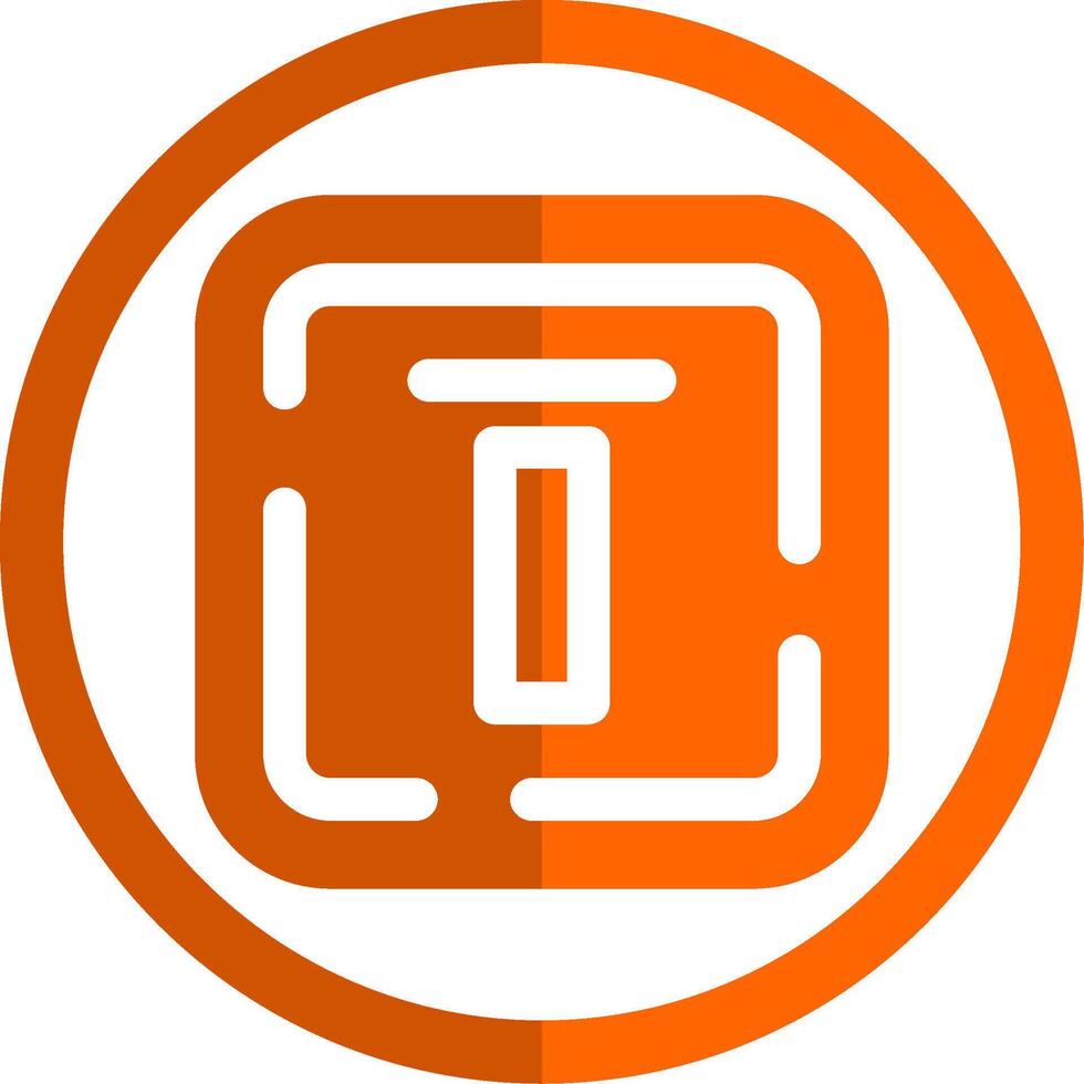 Top alignment Glyph Orange Circle Icon vector