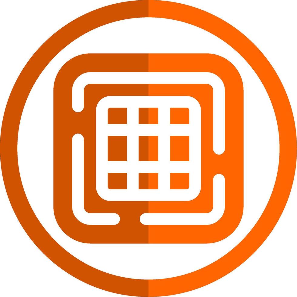 Grid lines Glyph Orange Circle Icon vector