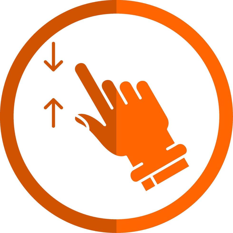 enfocar fuera glifo naranja circulo icono vector