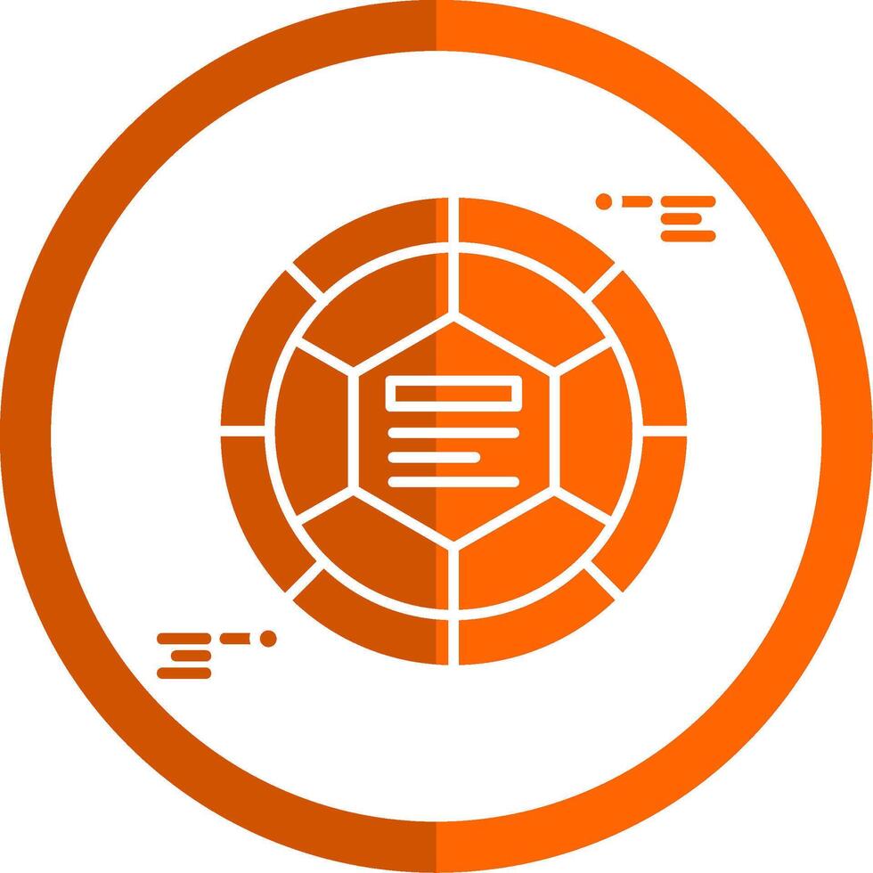 Infographic elements Glyph Orange Circle Icon vector