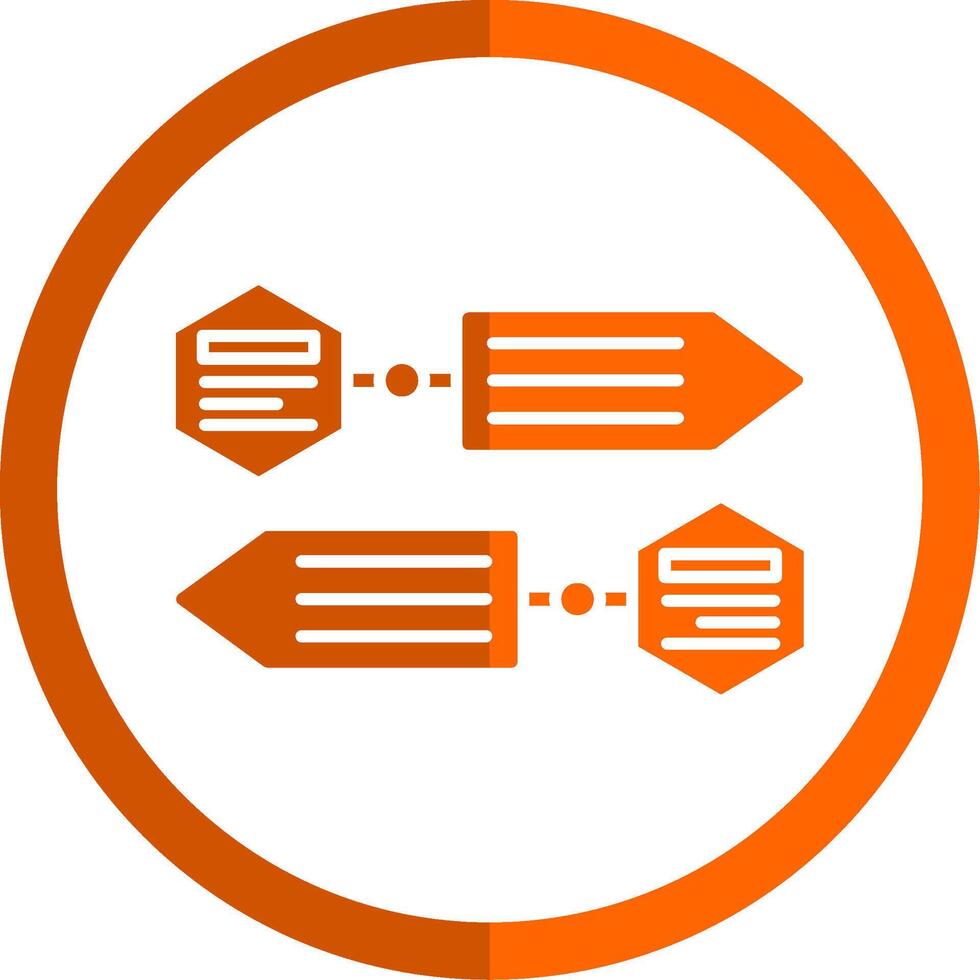 Infographic elements Glyph Orange Circle Icon vector