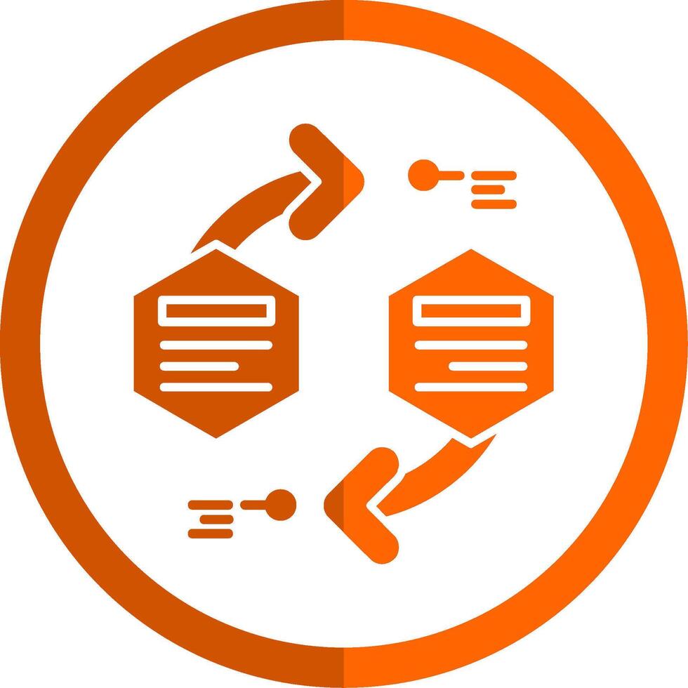 Infographic elements Glyph Orange Circle Icon vector