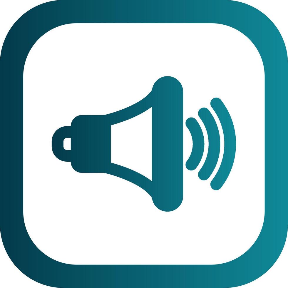 Volume up Glyph Gradient Round Corner Icon vector
