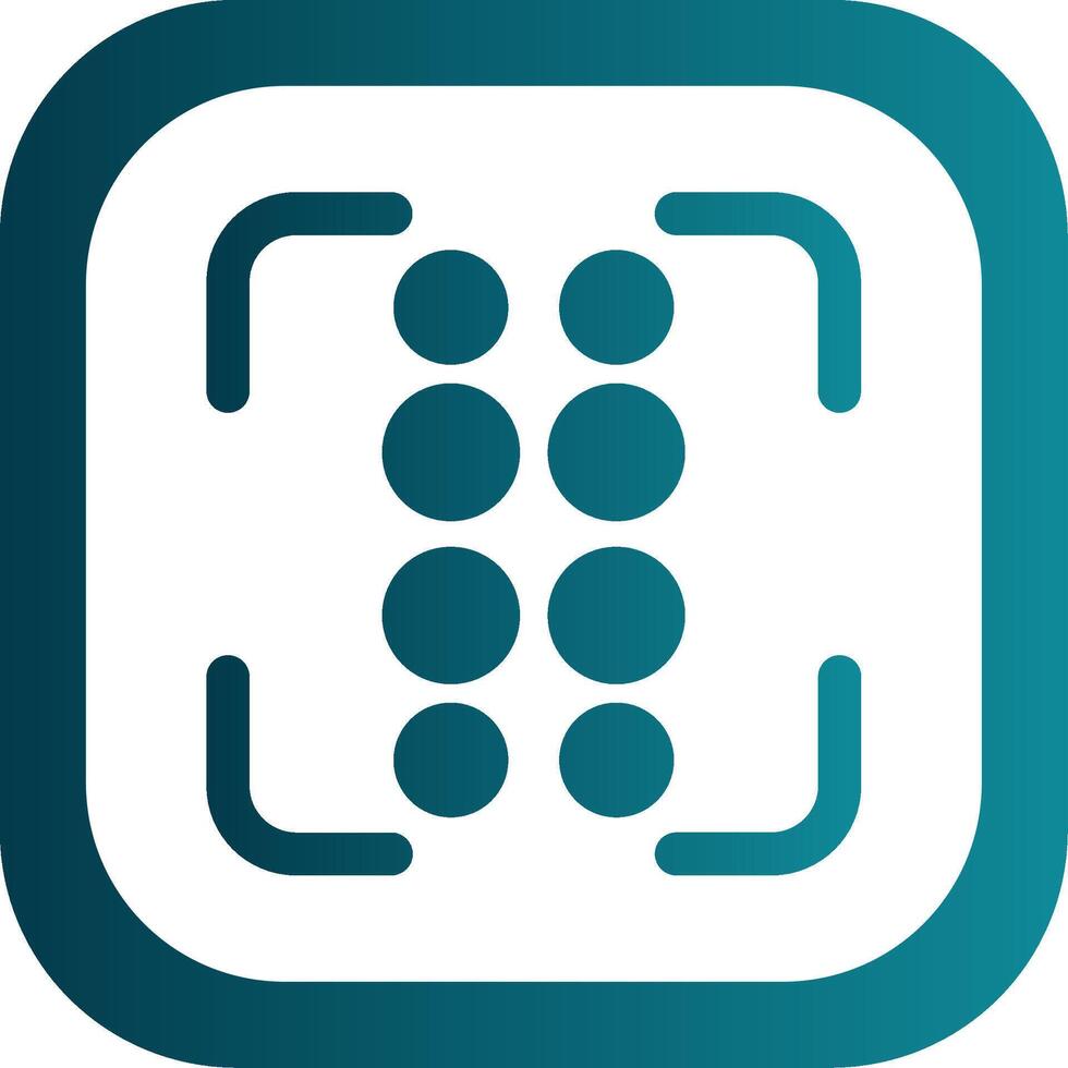 Reorder dots vertical Glyph Gradient Round Corner Icon vector