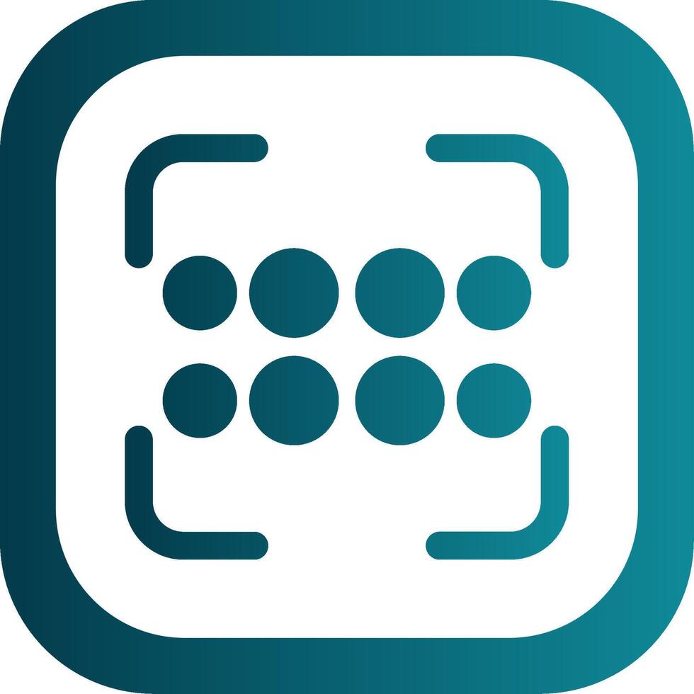 Reorder dots horizontal Glyph Gradient Round Corner Icon vector