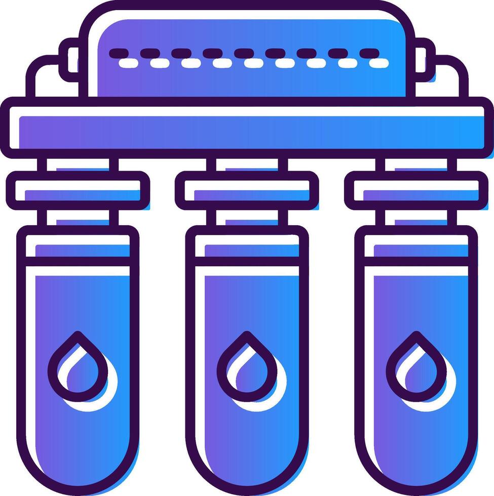 Water purifier Gradient Filled Icon vector