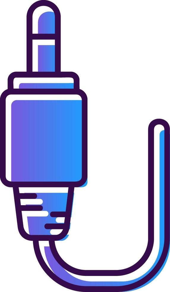 Audio cable Gradient Filled Icon vector