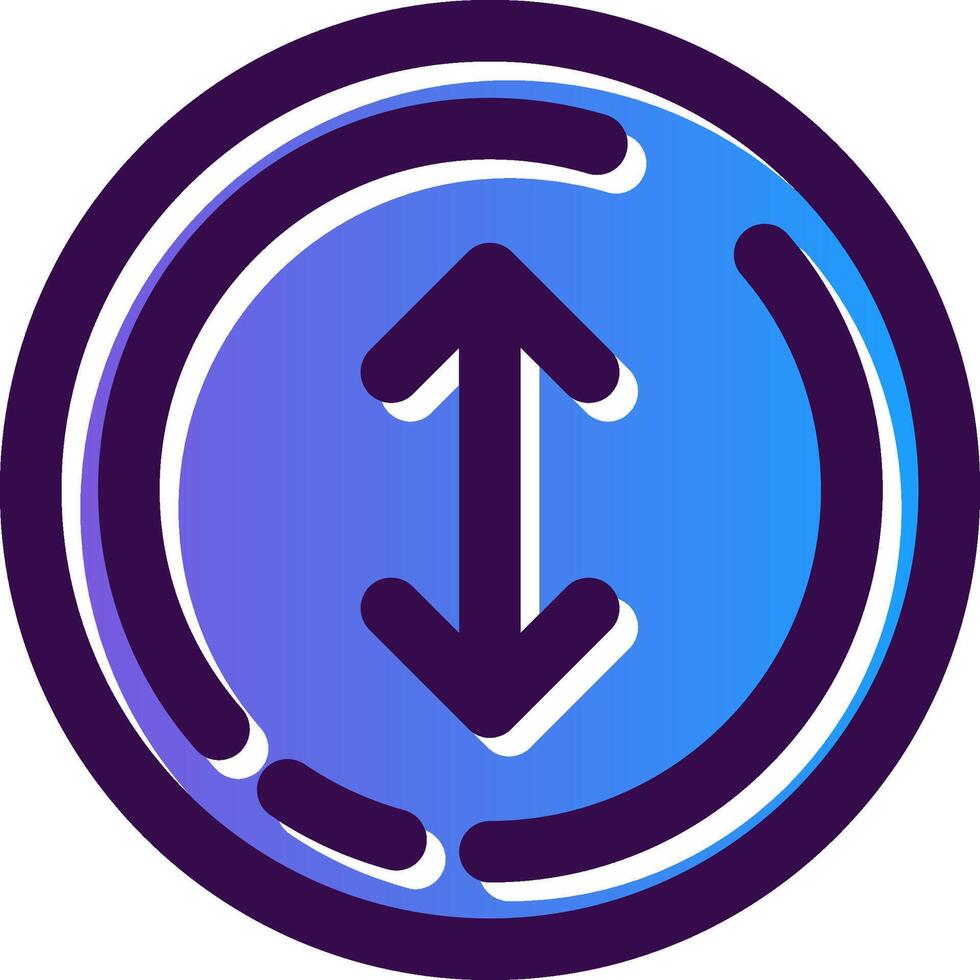 Up and down arrow Gradient Filled Icon vector