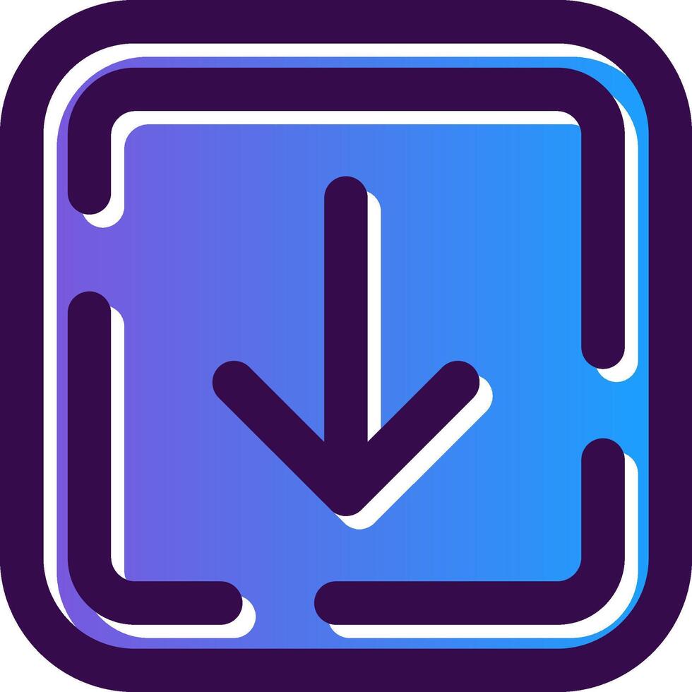 Down arrow Gradient Filled Icon vector