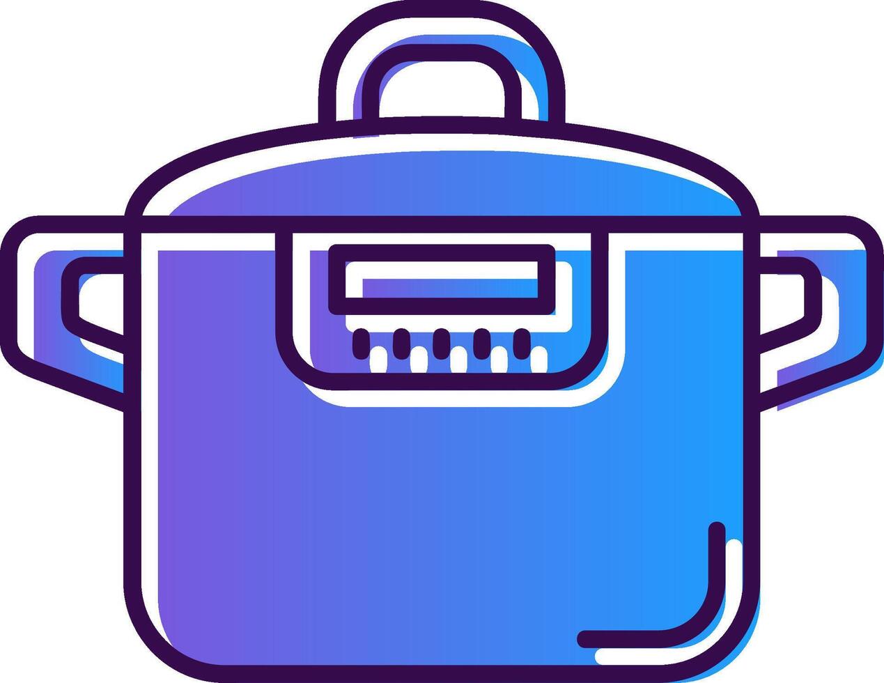 Pressure cooker Gradient Filled Icon vector