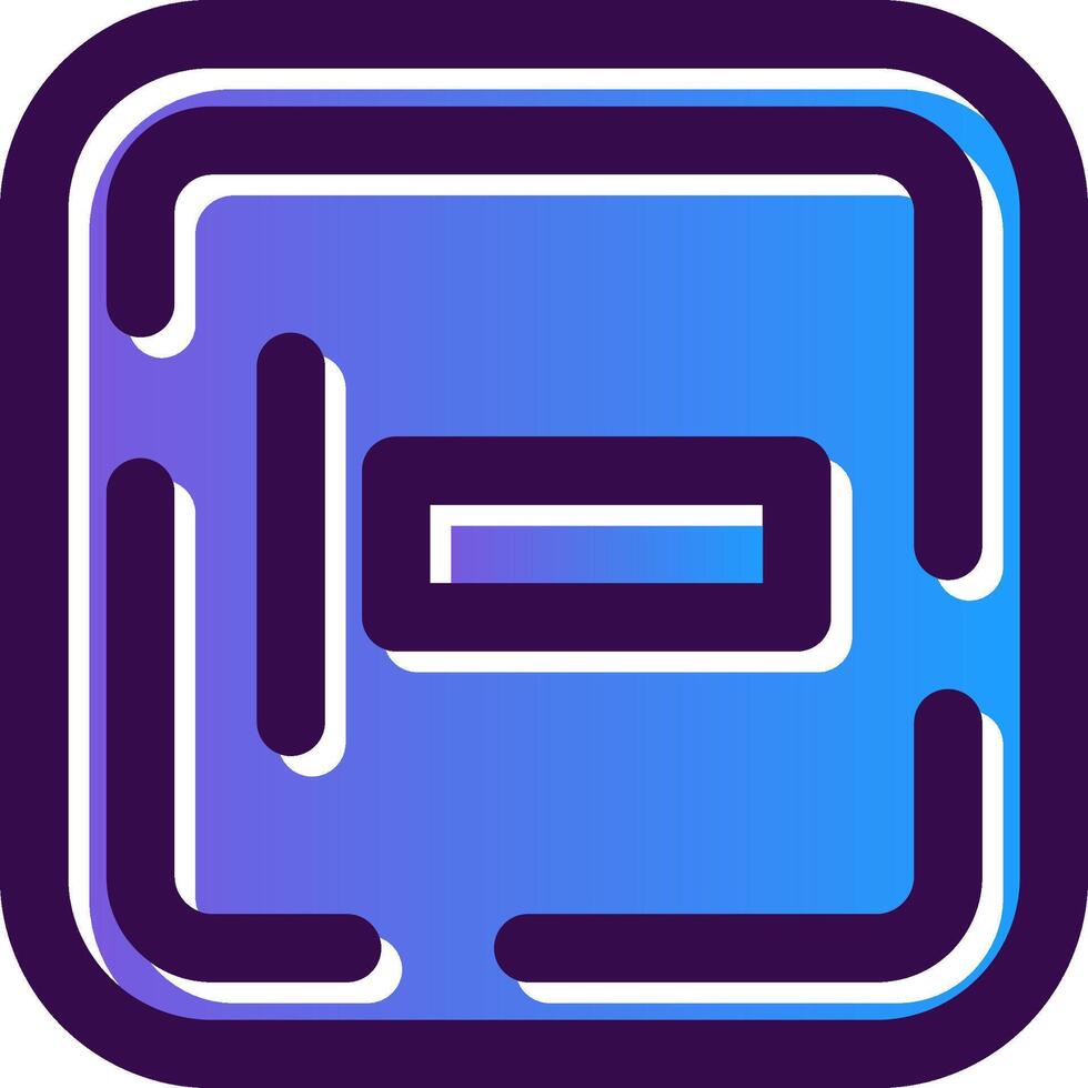 Right align Gradient Filled Icon vector