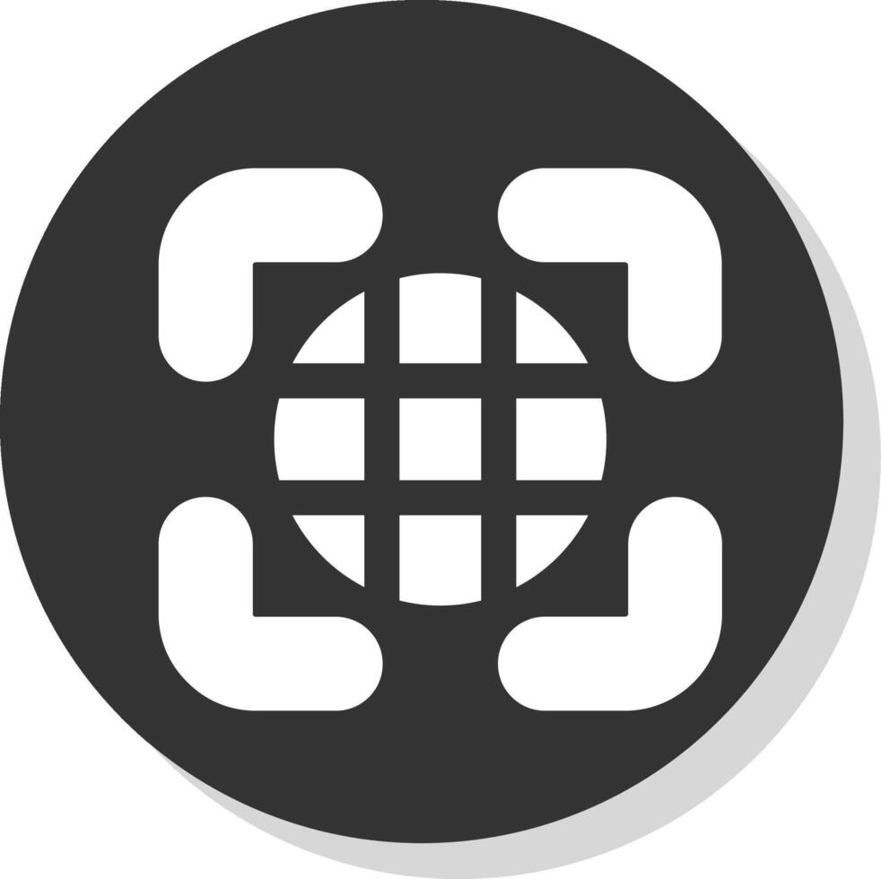 Show grid Glyph Grey Circle Icon vector