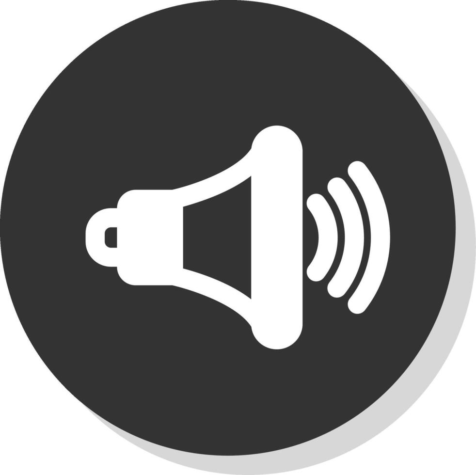 Volume up Glyph Grey Circle Icon vector