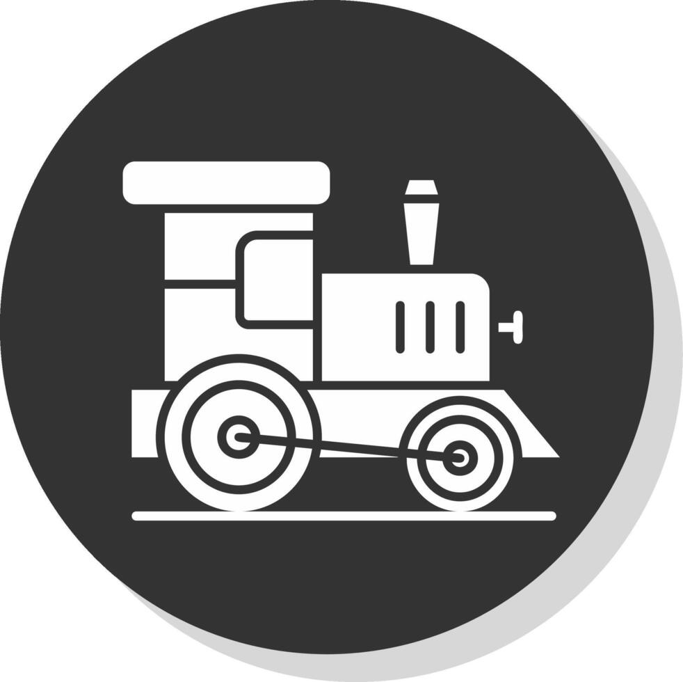 Toy train Glyph Grey Circle Icon vector