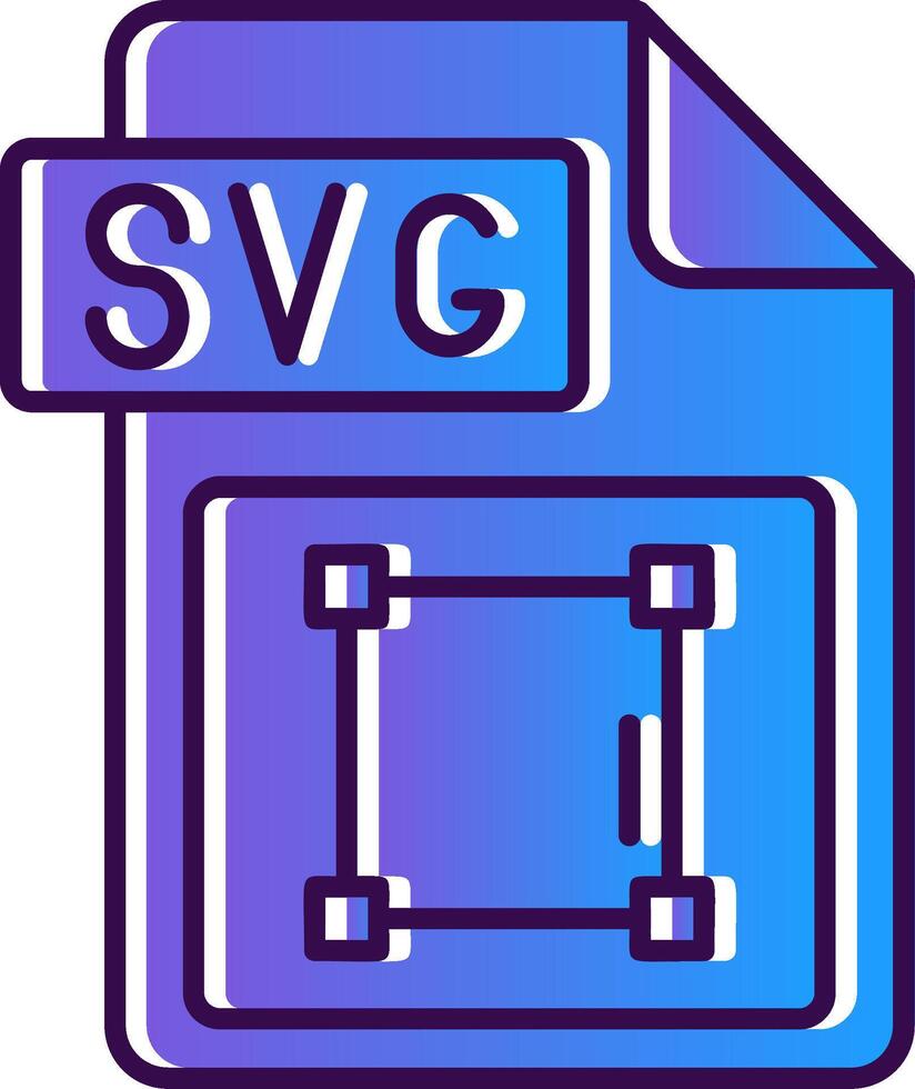 Svg file format Gradient Filled Icon vector