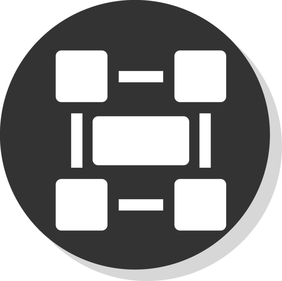 Rectangle frame Glyph Grey Circle Icon vector