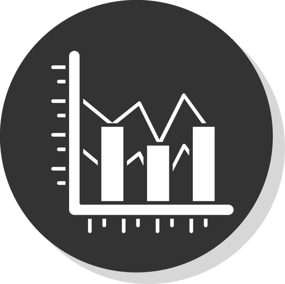 Bar chart Glyph Grey Circle Icon vector