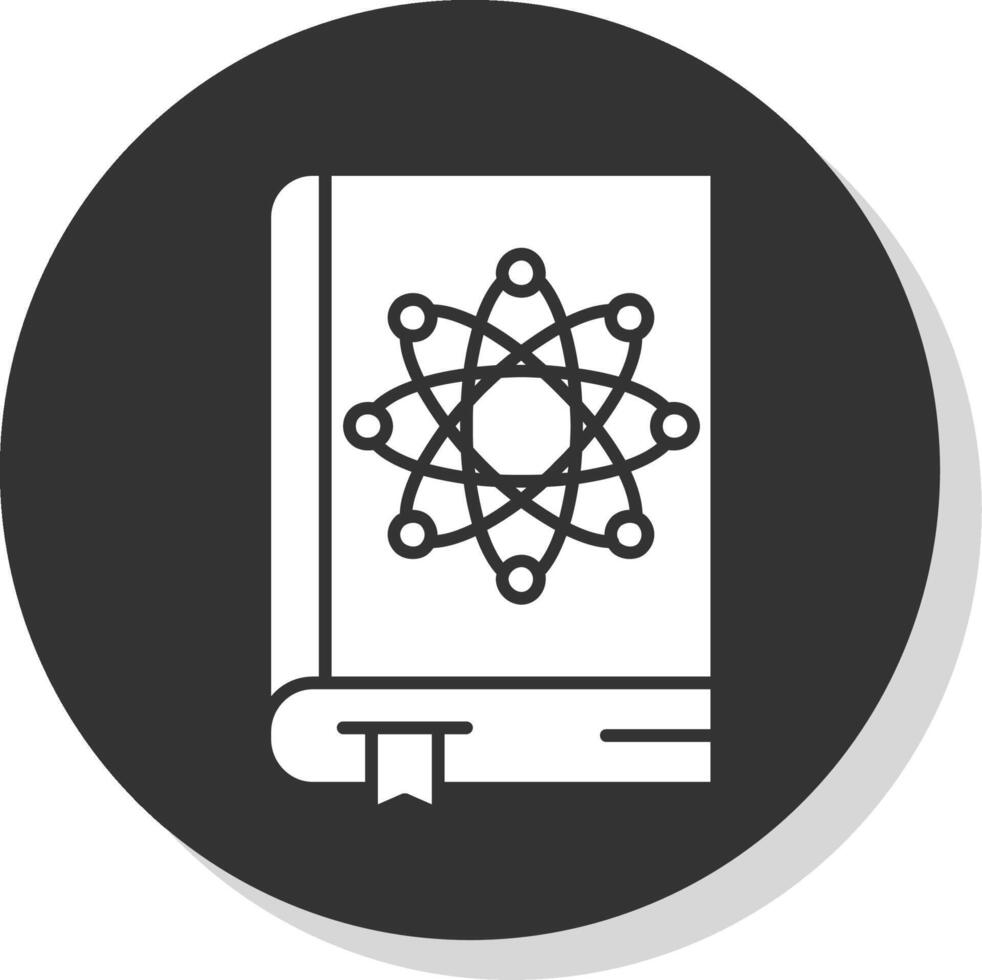 Physics book Glyph Grey Circle Icon vector