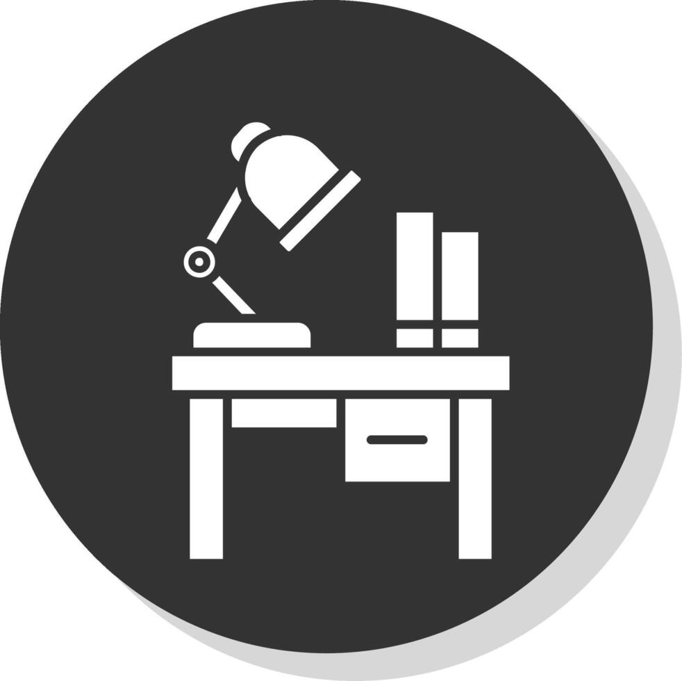Table lamp Glyph Grey Circle Icon vector