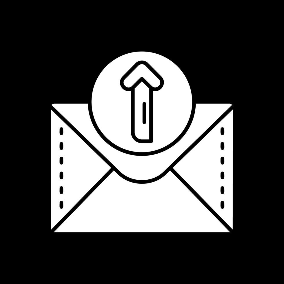 Up arrow Glyph Inverted Icon vector