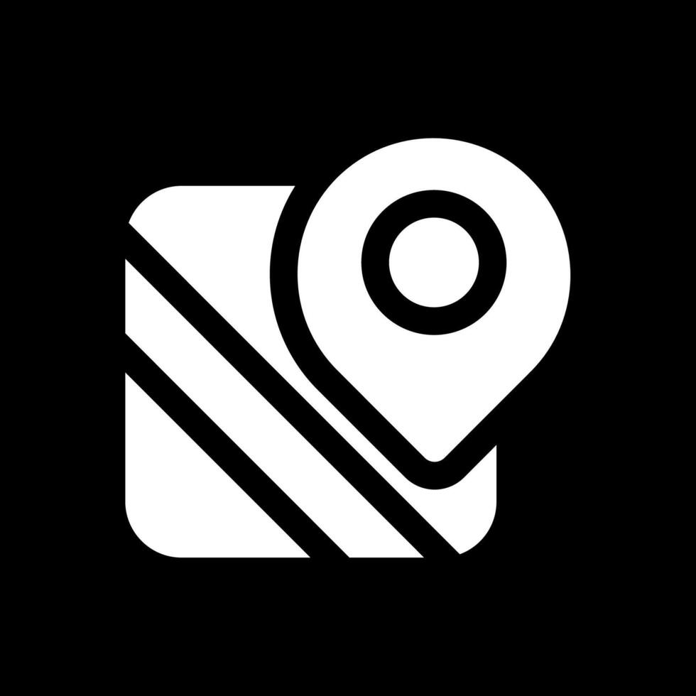 Pin 1 Glyph Inverted Icon vector