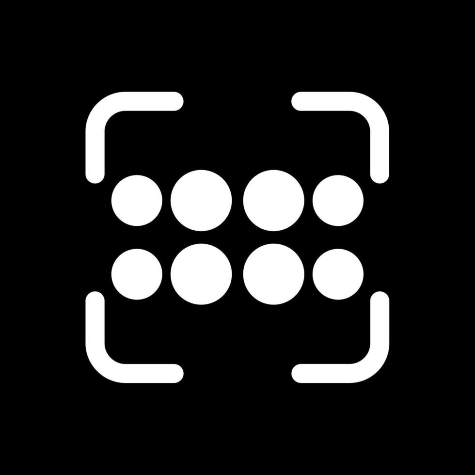 Reorder dots horizontal Glyph Inverted Icon vector