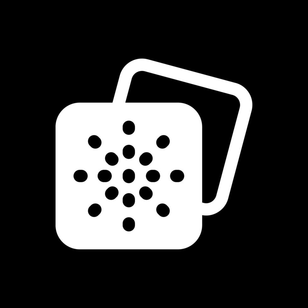 Grid dots Glyph Inverted Icon vector
