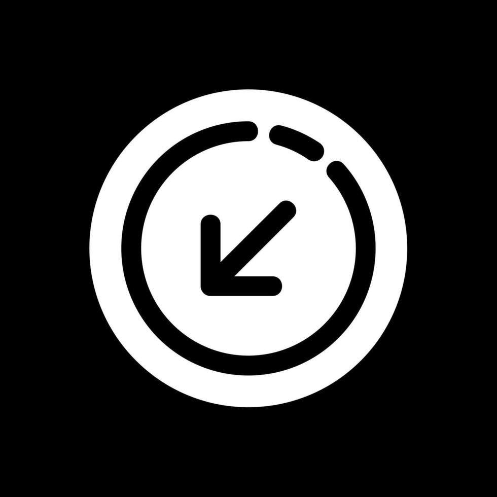 Down arrow Glyph Inverted Icon vector