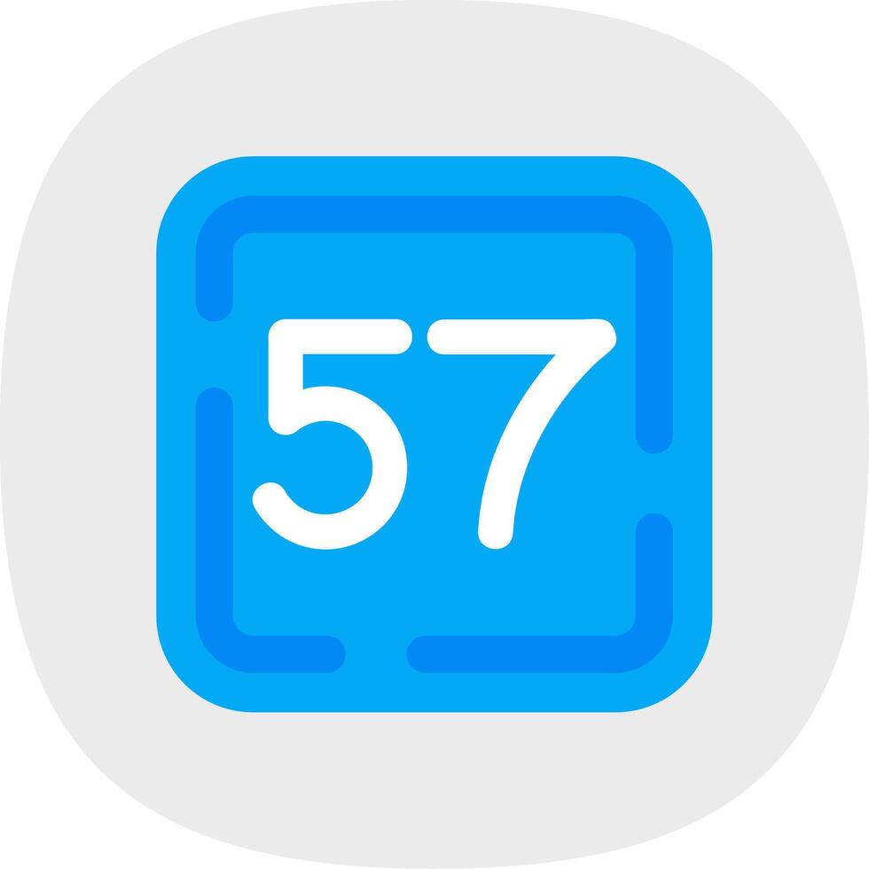 Fifty Seven Flat Curve Icon vector