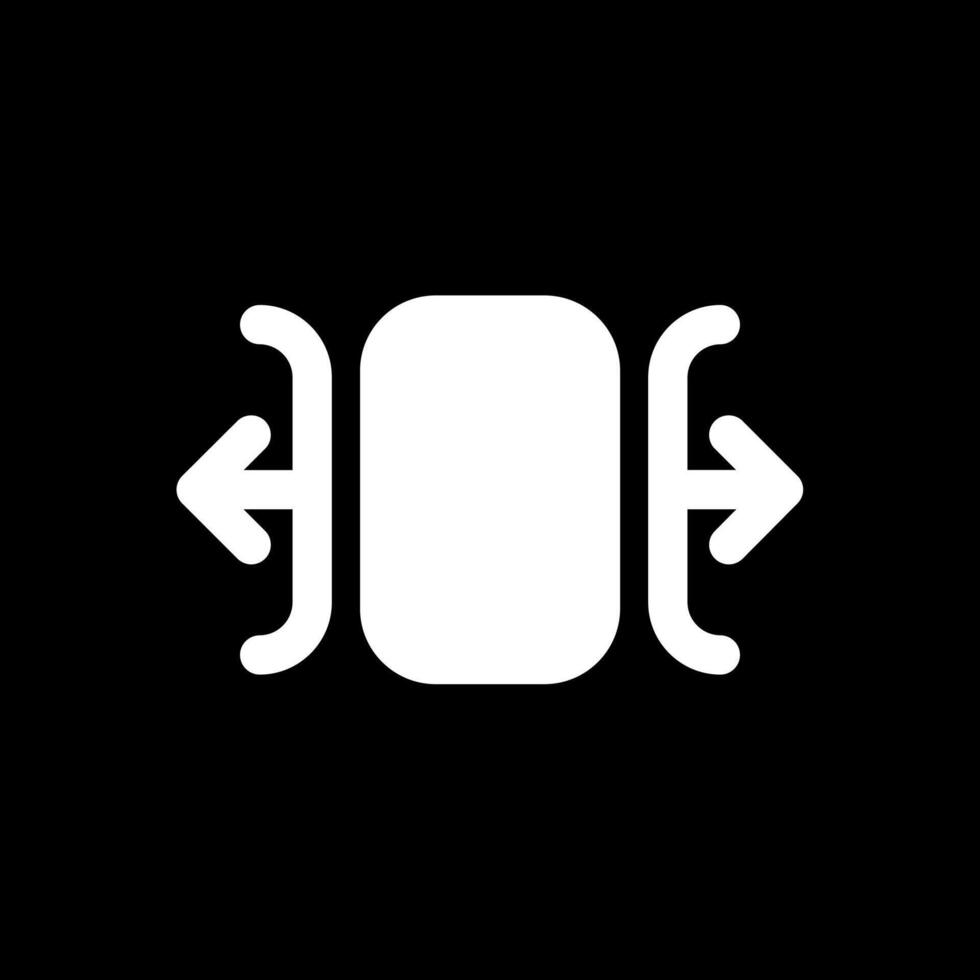 Carousel horizontal Glyph Inverted Icon vector