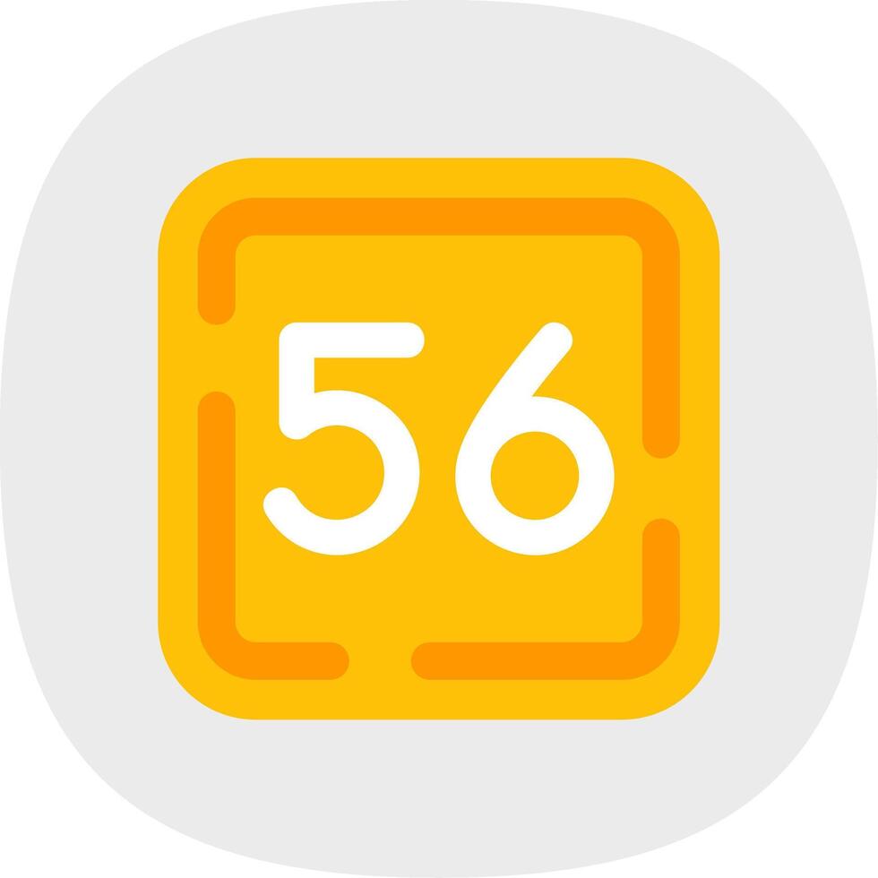 Fifty Six Flat Curve Icon vector