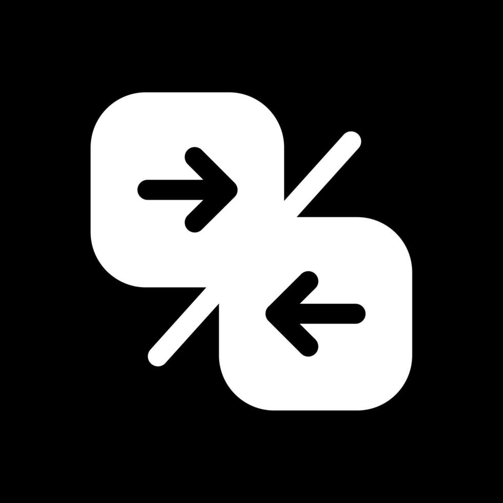 Compare arrow Glyph Inverted Icon vector