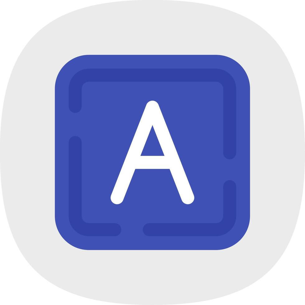 Letter a Flat Curve Icon vector