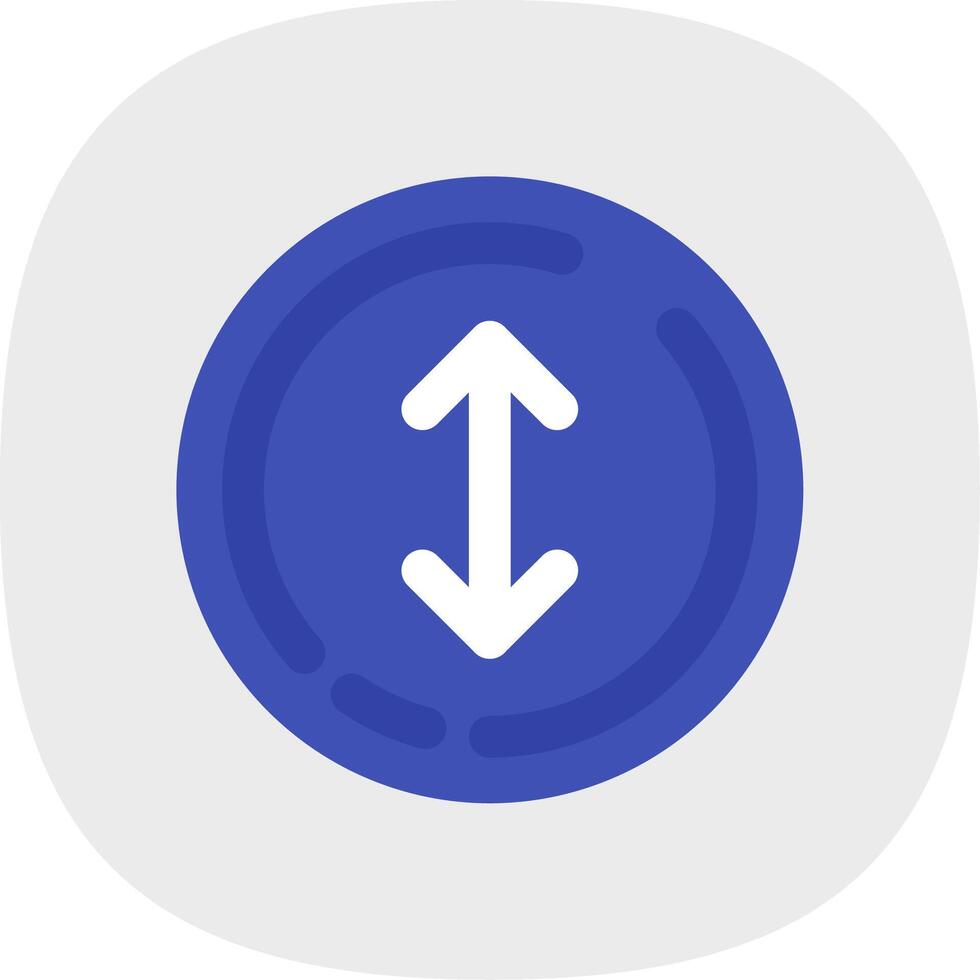 Up and down arrow Flat Curve Icon vector