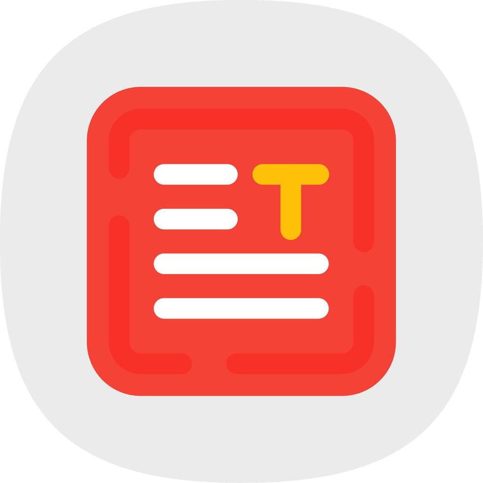 Align text Flat Curve Icon vector