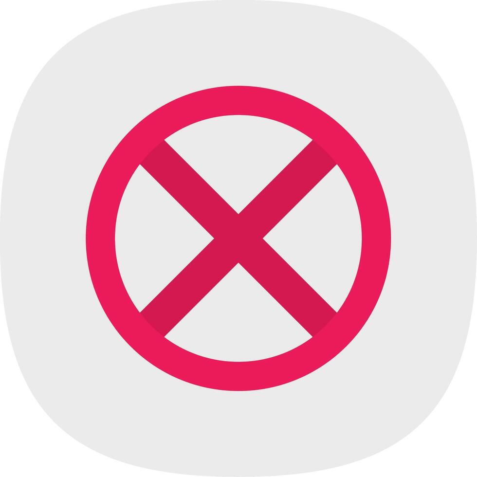 Block 2 Flat Curve Icon vector