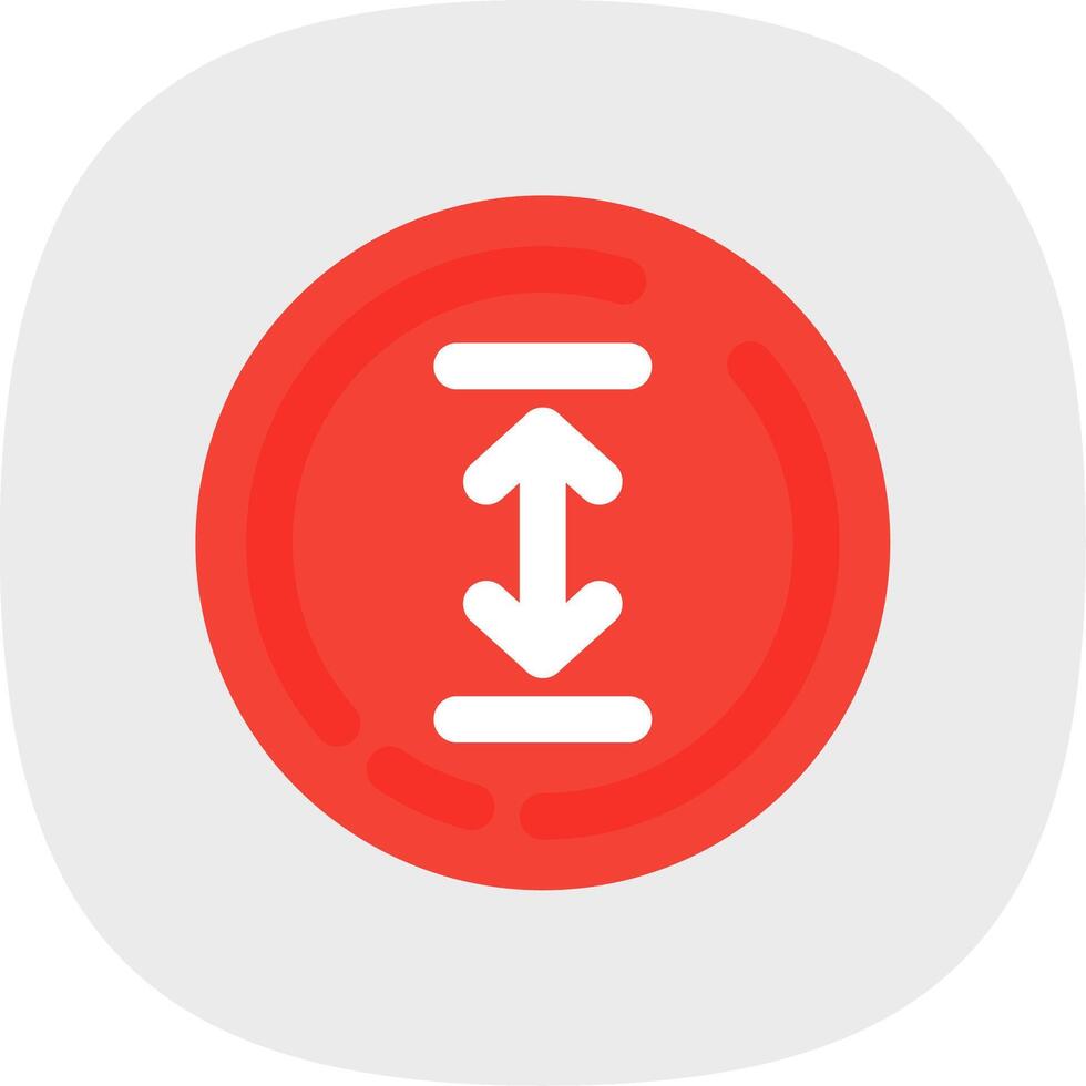 Up and down arrow Flat Curve Icon vector