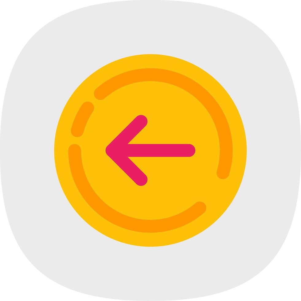 Right arrow Flat Curve Icon vector