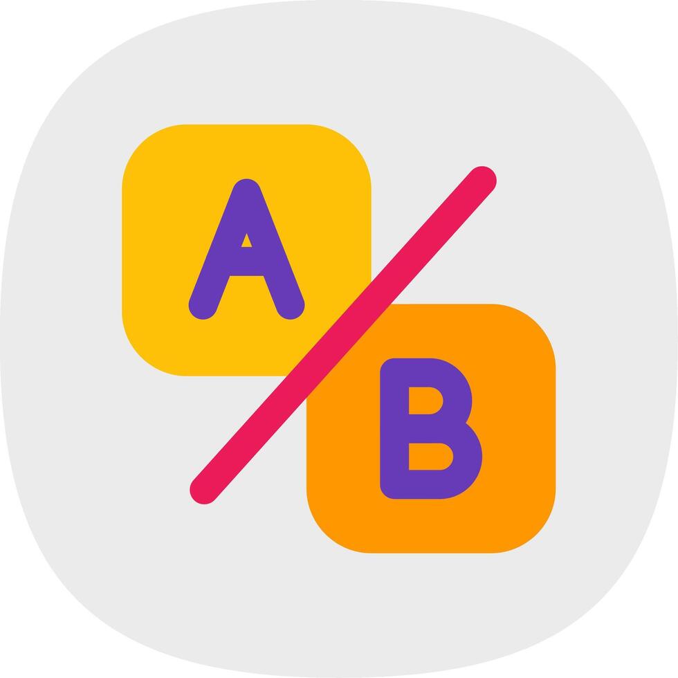 Compare ab Flat Curve Icon vector
