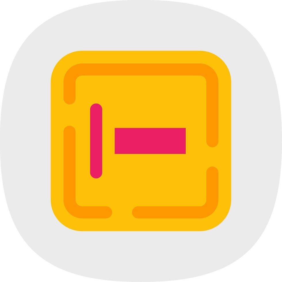 Right align Flat Curve Icon vector
